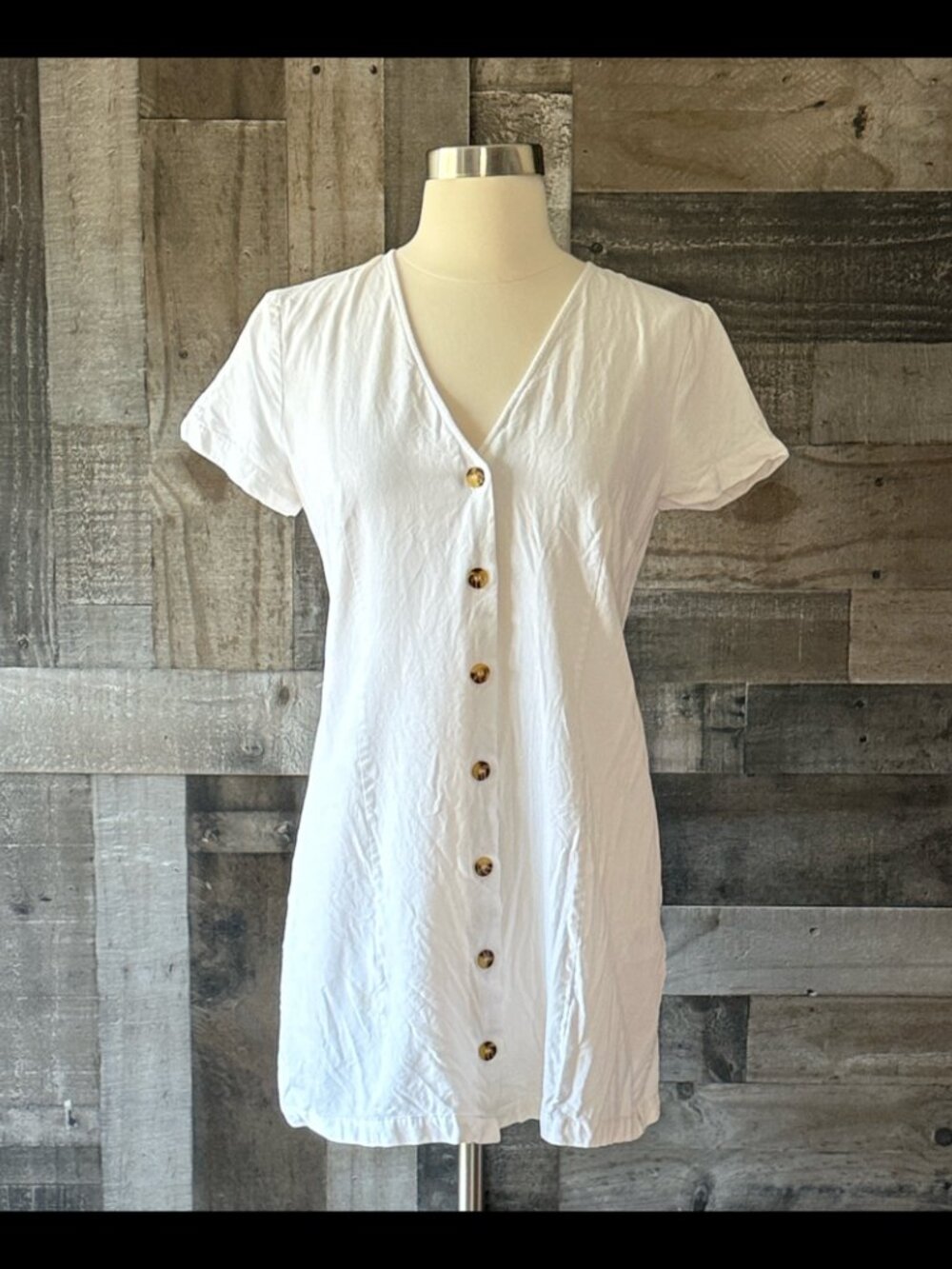 & Other Stories white button up dress size 6 classiccore minimalist feminine